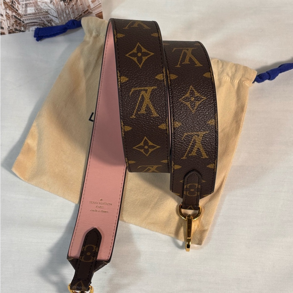 Gorgeous Louis Vuitton Bandouliere Strap Monogram Rose Sold - Picture 5 of 9